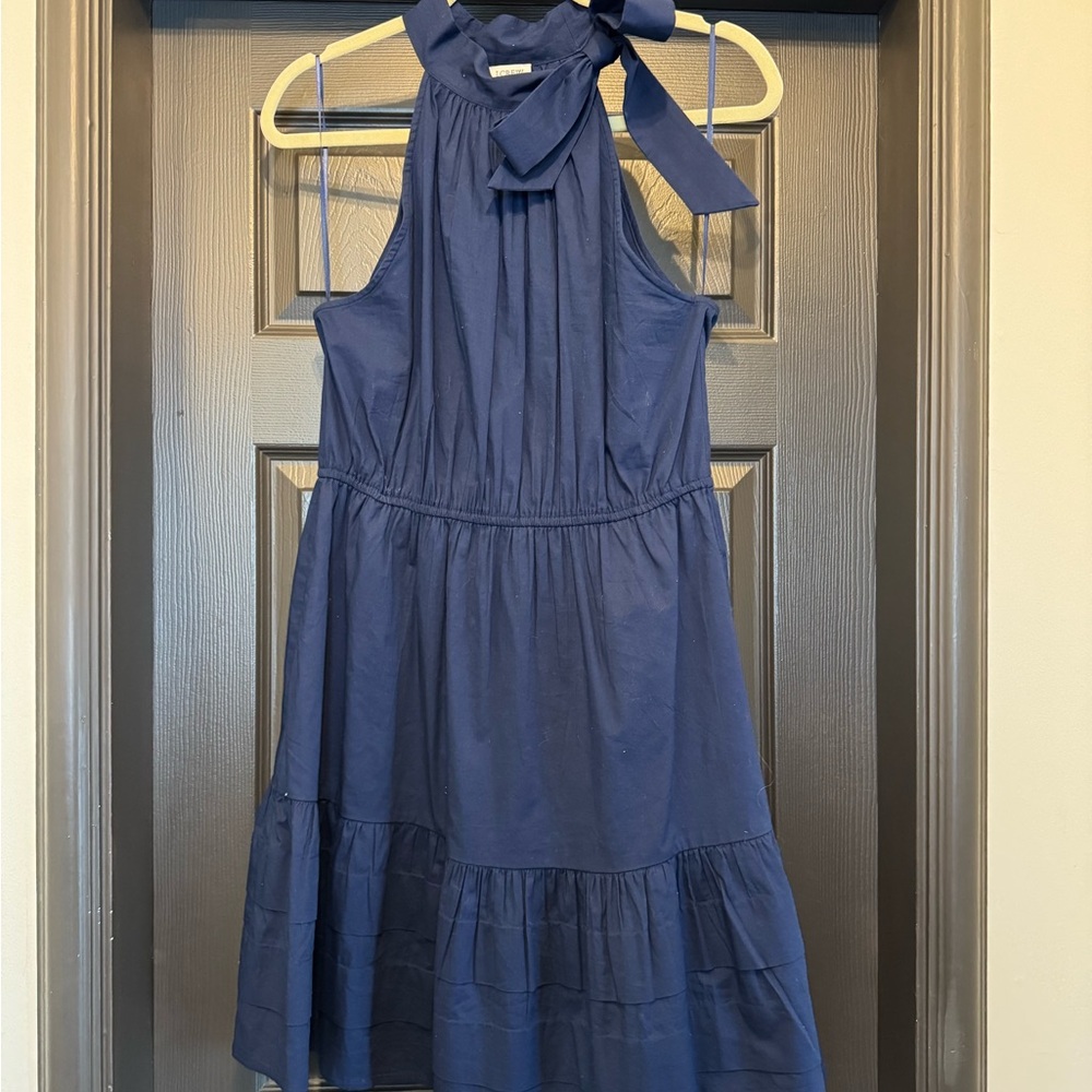 Elegant navy cotton Dress